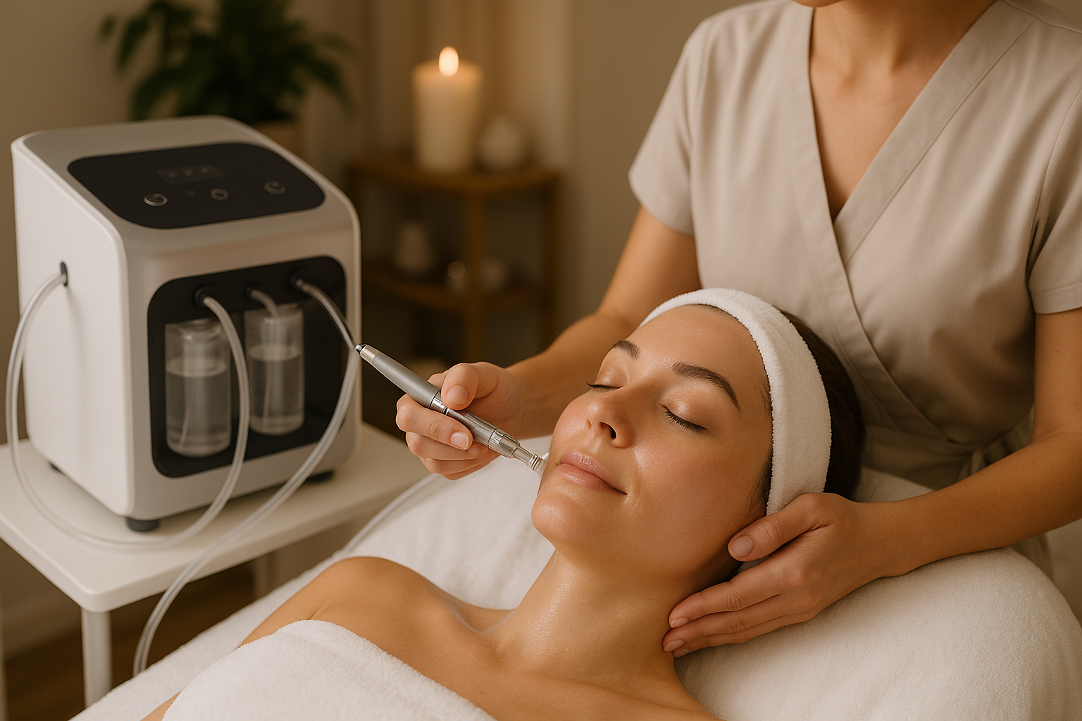 Can you create a visual with a Circadia Oxygen Facial treatment with no text?