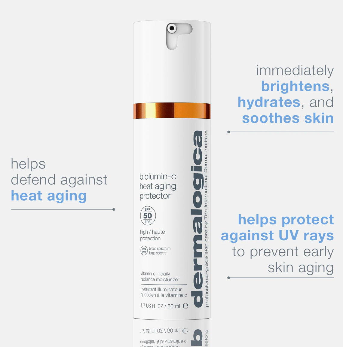 Dermalogica Moisturizers & SPF Biolumin-C Heat aging Protector SPF 50 with Moisturizer